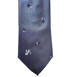 Vintage Don Loper Abstract Art Deco Swan King Suit Work Neck Tie